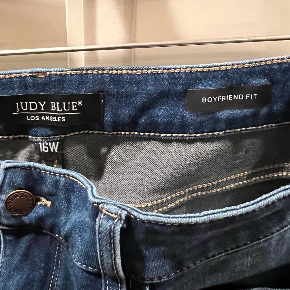 Judy Blue Dark Blue Boyfriend Jeans - Picture 5 of 5
